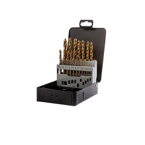 Tin gecoat borenset 19 delig