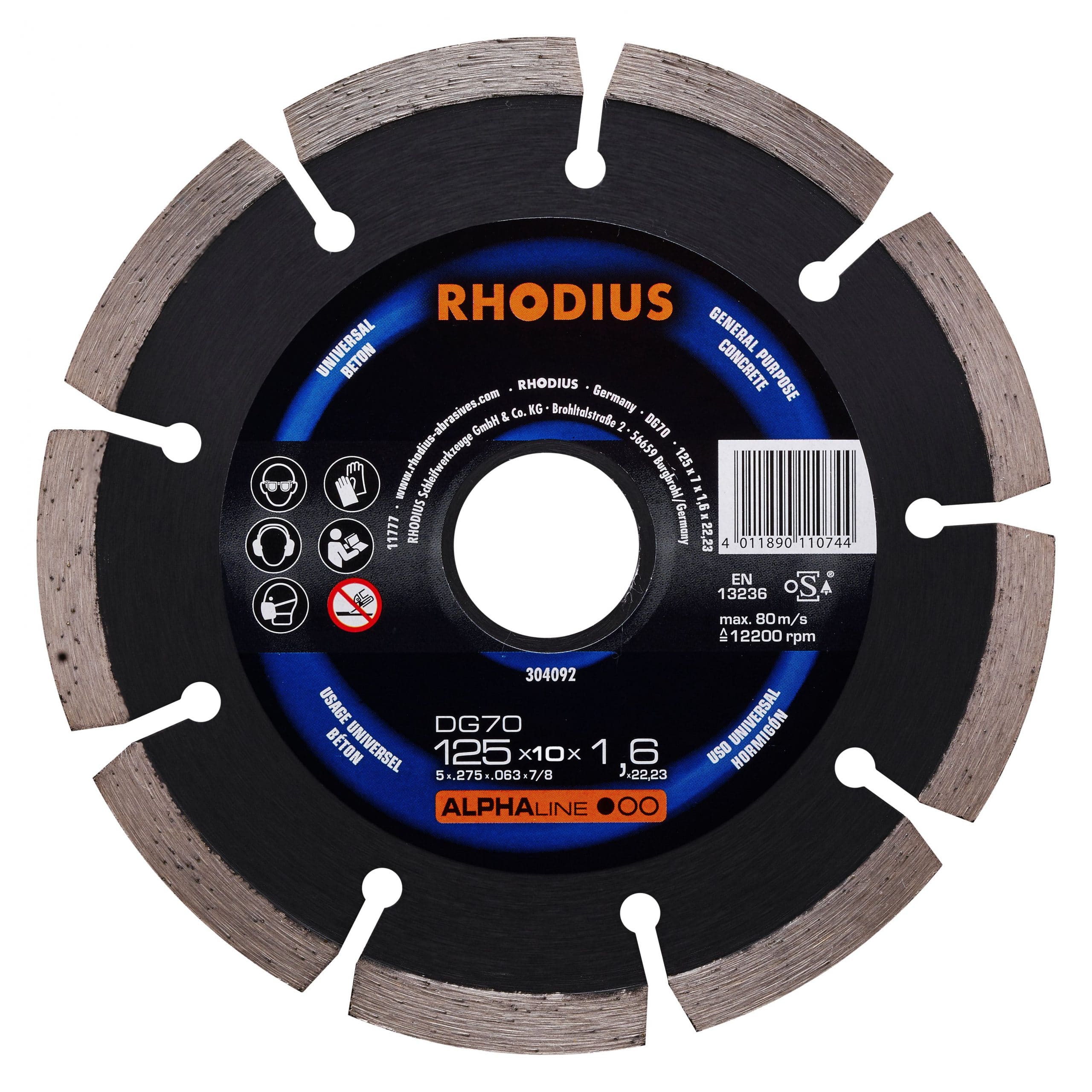 Rhodius DG70 diamantschijf 125mm 304092