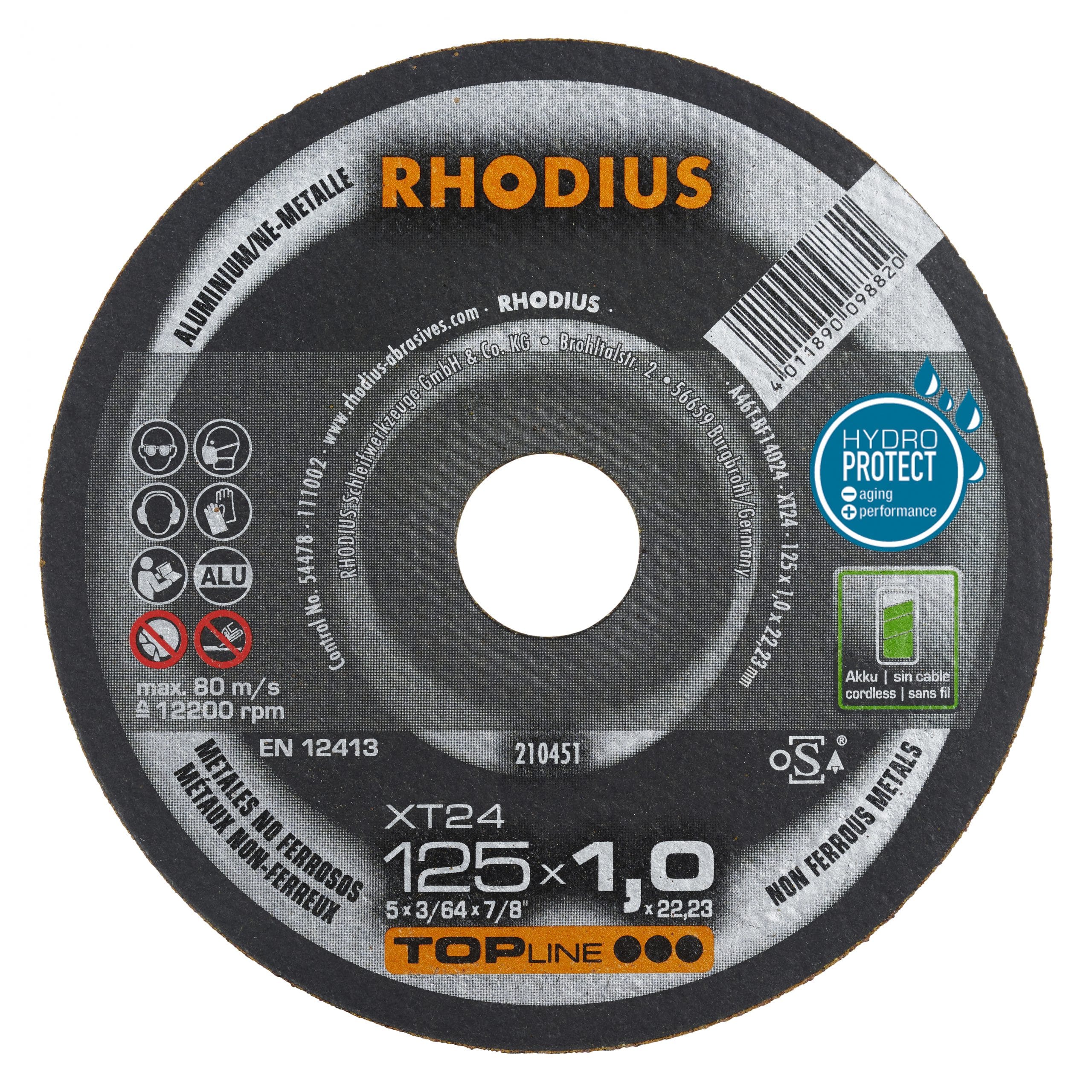 Rhodius XT24 Slijpschijf 125mm x 1.0mm 210451