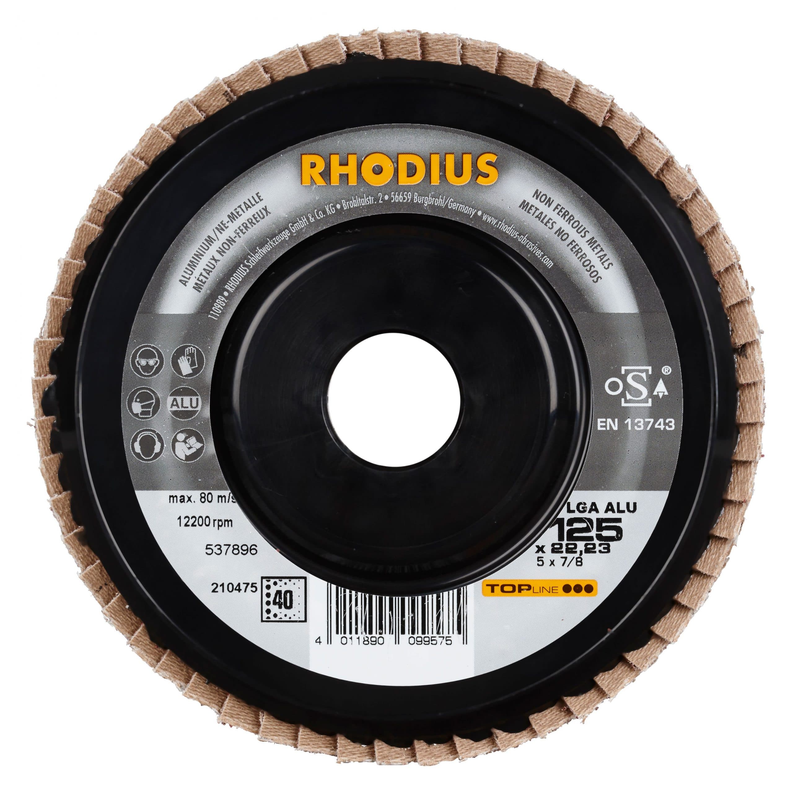 Rhodius LGA Alu lamellenschijf 125mm K40 210475