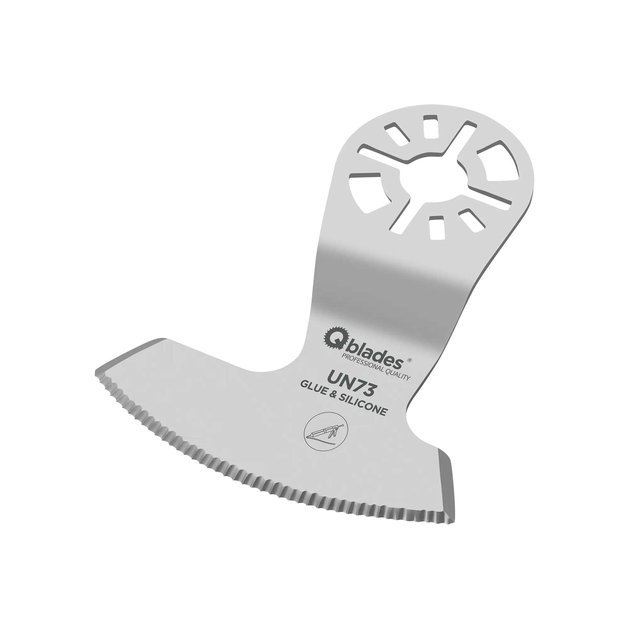 Qblades - UN73 | Segmentmes RVS sikkel kartel 60x1.5mm |1 stuks